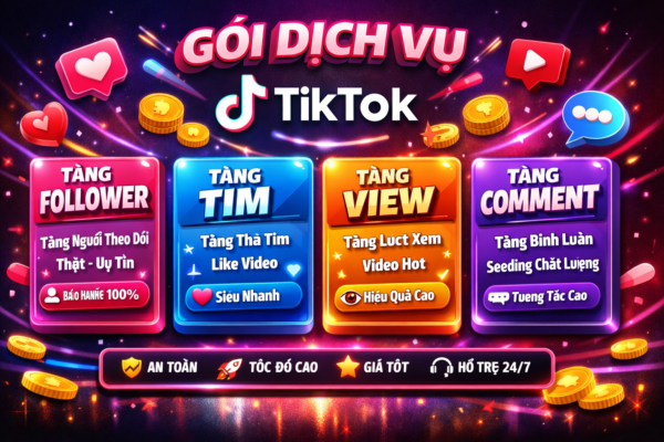 gói dịch vụ tương tác tik tok