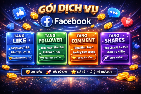 gói dịch vụ tương tác facebook