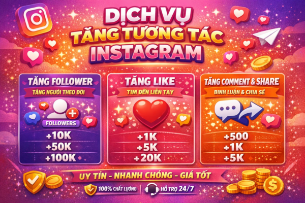 gói dịch vụ tương tác instagram