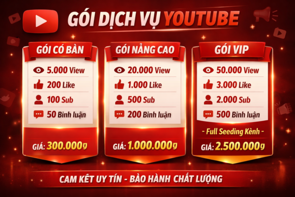 gói dịch vụ youtobe