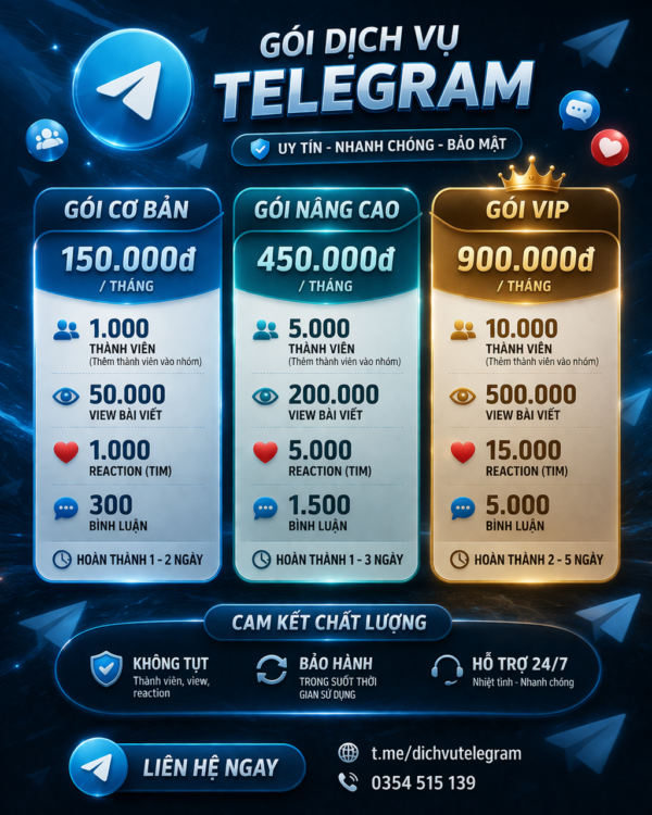 gói dịch vụ telegram